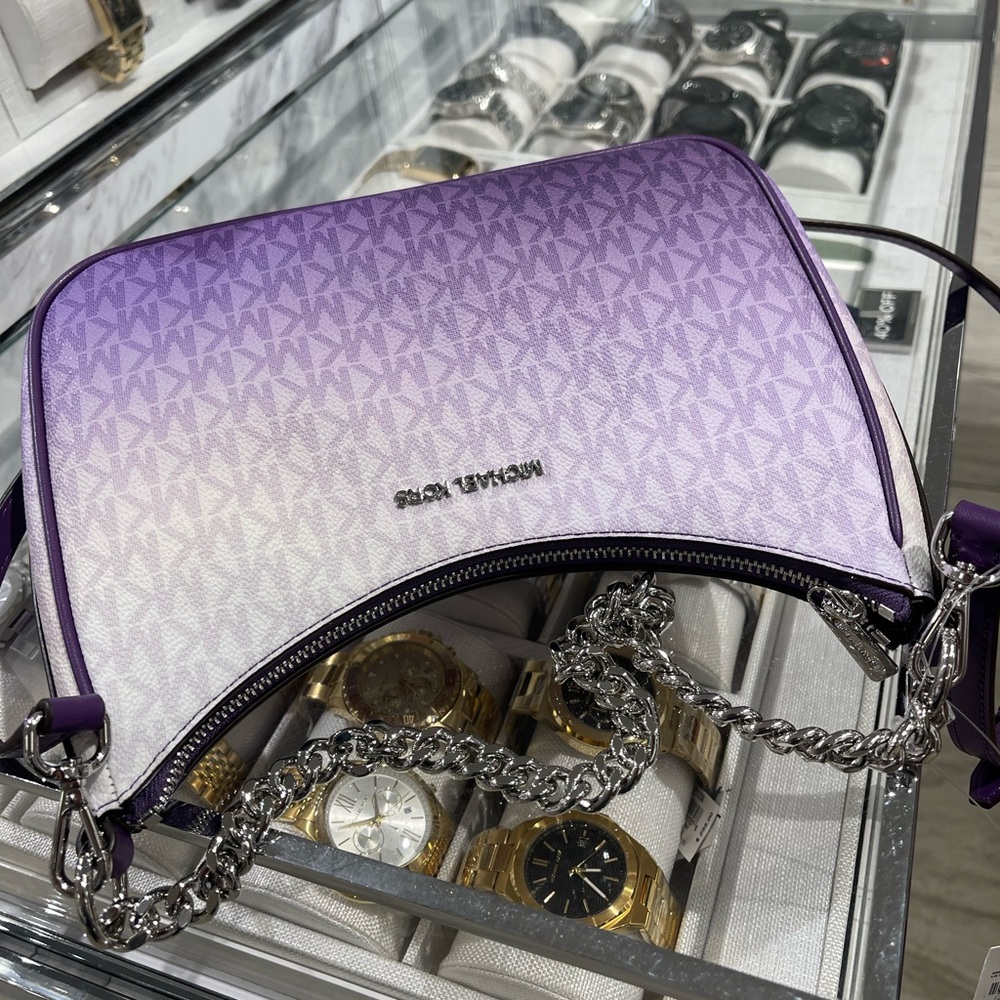 Michael Kors Jet Set Lg Women Pochette Ombré Logo Crossbody XBody Dark Purple
NW - Picture 3 of 16